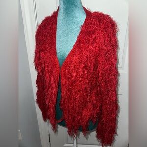 Red Shaggy Sweater 🧥✨